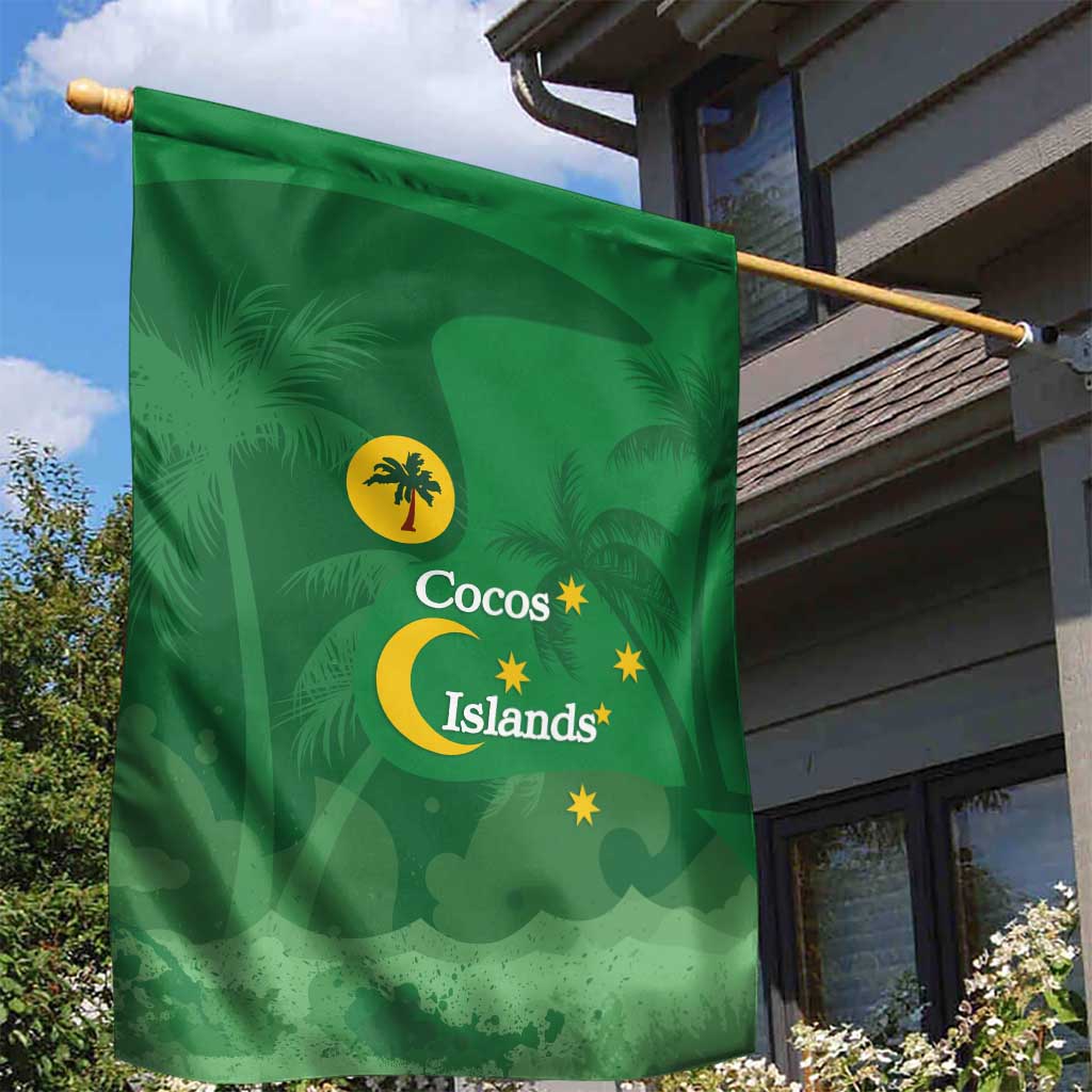 Australia Cocos Keeling Islands Garden Flag Southern Cross Palm Tree Pattern - Vibe Hoodie