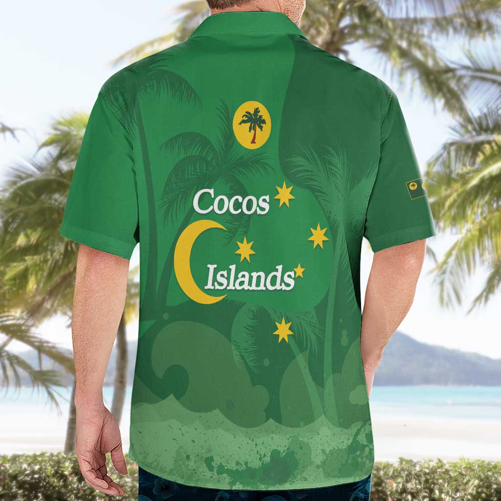 Australia Cocos Keeling Islands Hawaiian Shirt Southern Cross Palm Tree Pattern - Vibe Hoodie