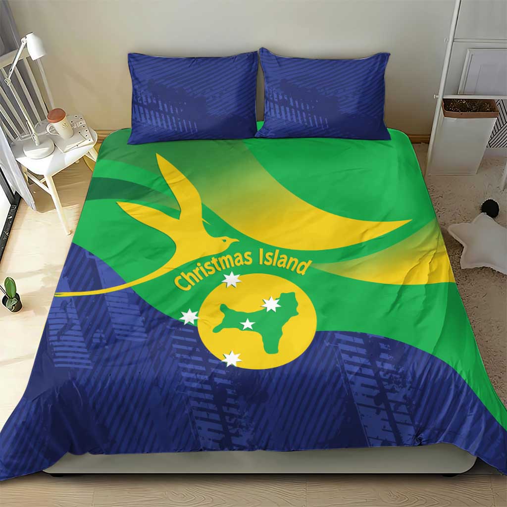 Australia Christmas Island Bedding Set Wilayah Pulau Krismas Flag Color - Vibe Hoodie