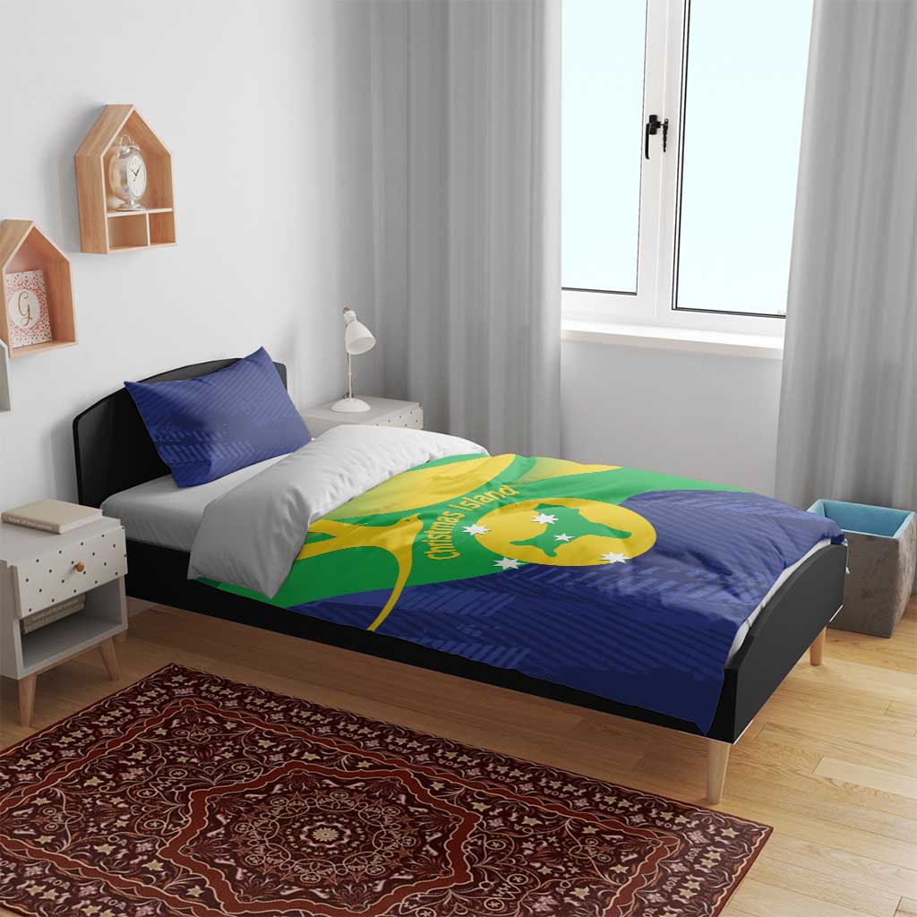 Australia Christmas Island Bedding Set Wilayah Pulau Krismas Flag Color - Vibe Hoodie