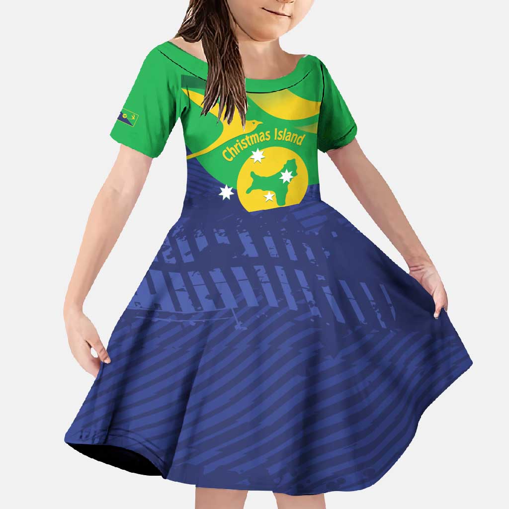 Personalised Australia Christmas Island Family Matching Mermaid Dress and Hawaiian Shirt Wilayah Pulau Krismas Flag Color - Vibe Hoodie