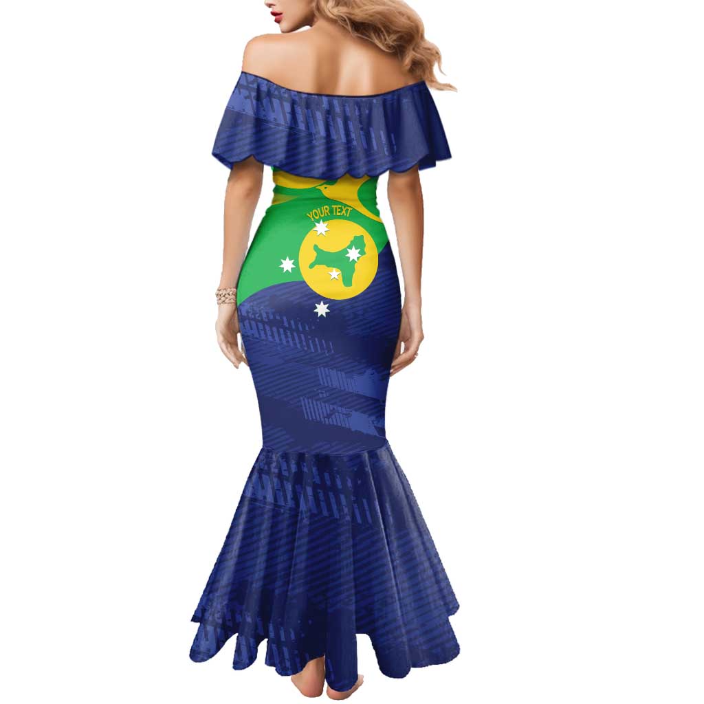 Personalised Australia Christmas Island Family Matching Mermaid Dress and Hawaiian Shirt Wilayah Pulau Krismas Flag Color - Vibe Hoodie