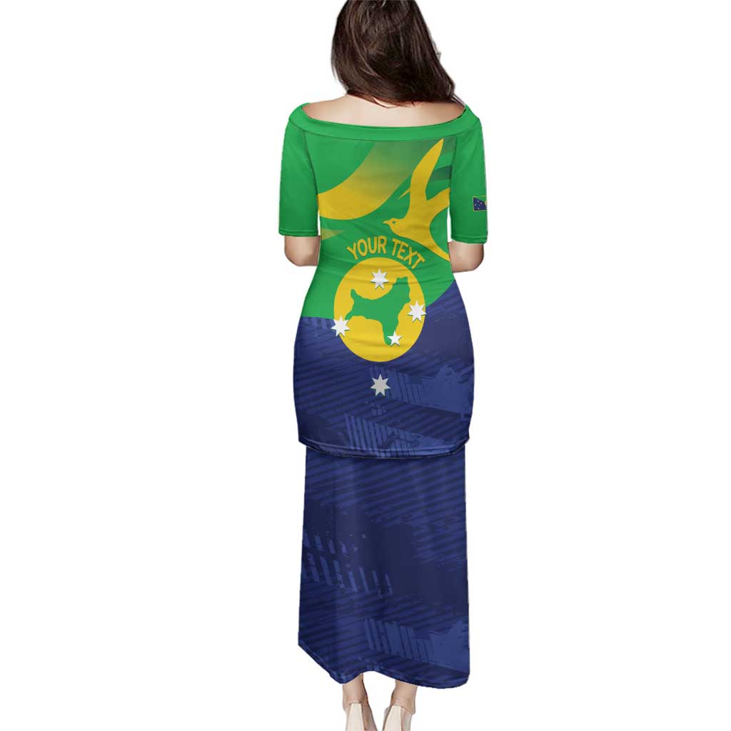 Personalised Australia Christmas Island Family Matching Puletasi and Hawaiian Shirt Wilayah Pulau Krismas Flag Color - Vibe Hoodie