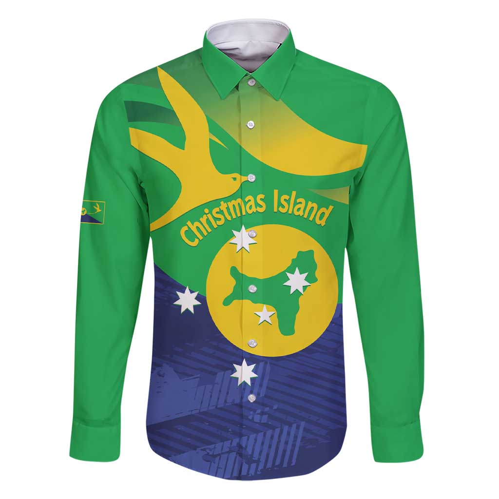 Personalised Australia Christmas Island Family Matching Short Sleeve Bodycon Dress and Hawaiian Shirt Wilayah Pulau Krismas Flag Color - Vibe Hoodie