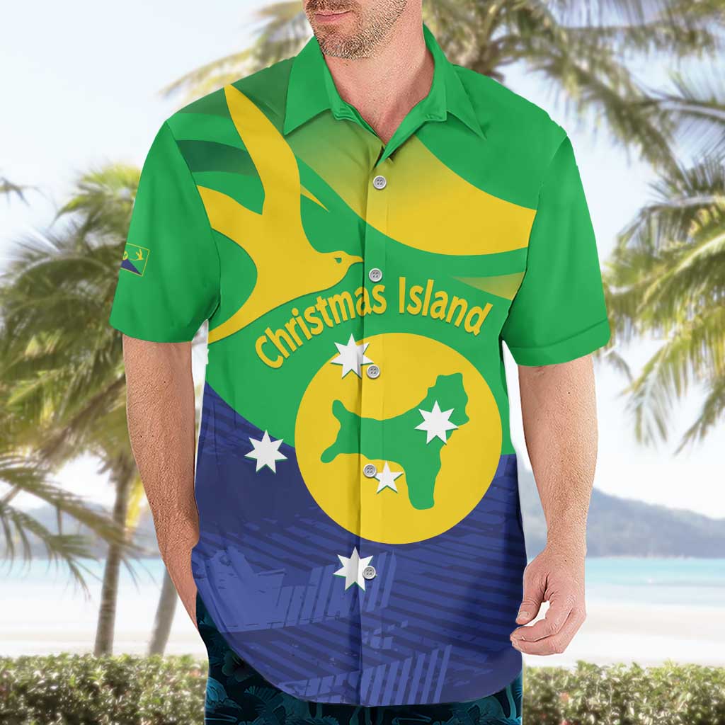 Personalised Australia Christmas Island Hawaiian Shirt Wilayah Pulau Krismas Flag Color - Vibe Hoodie