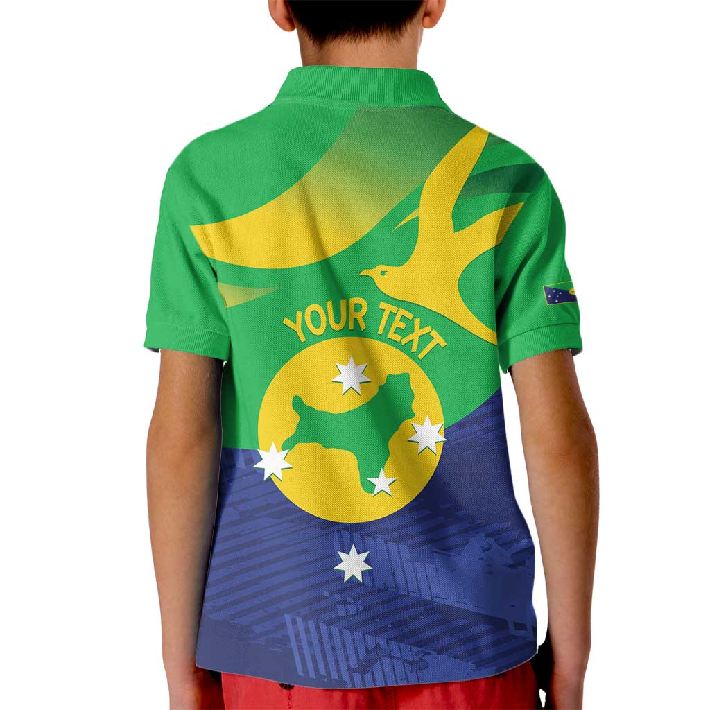 Personalised Australia Christmas Island Kid Polo Shirt Wilayah Pulau Krismas Flag Color - Vibe Hoodie