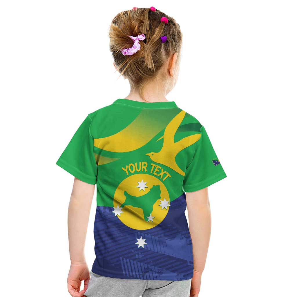 Personalised Australia Christmas Island Kid T Shirt Wilayah Pulau Krismas Flag Color - Vibe Hoodie