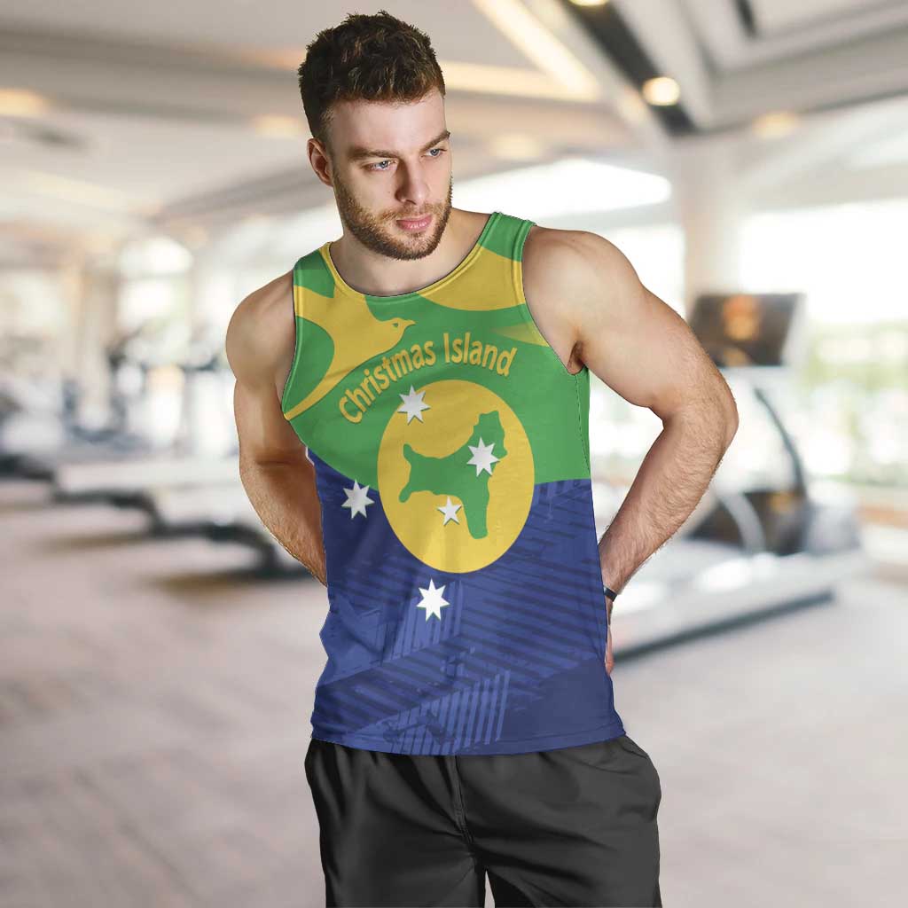 Personalised Australia Christmas Island Men Tank Top Wilayah Pulau Krismas Flag Color - Vibe Hoodie