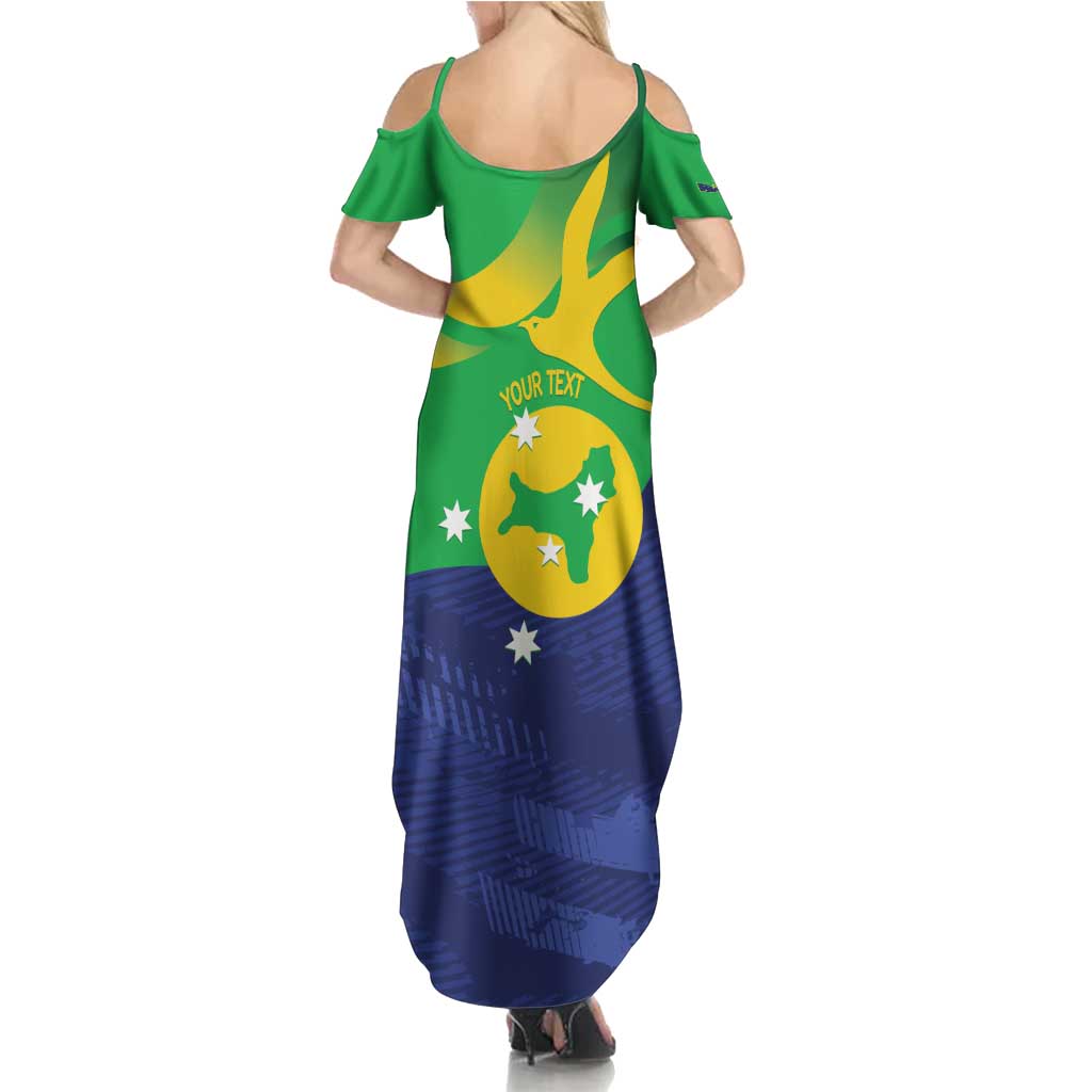 Personalised Australia Christmas Island Summer Maxi Dress Wilayah Pulau Krismas Flag Color - Vibe Hoodie