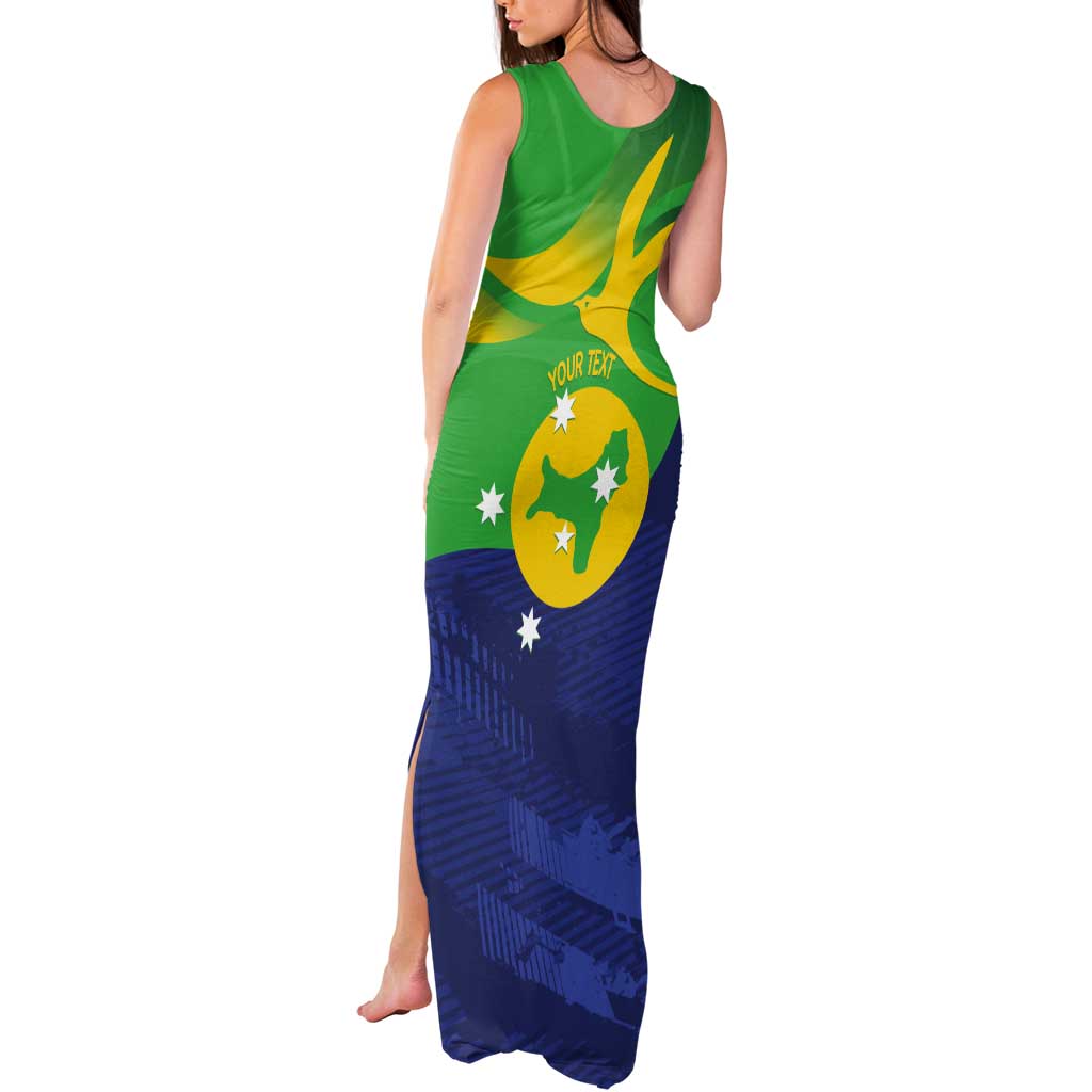 Personalised Australia Christmas Island Tank Maxi Dress Wilayah Pulau Krismas Flag Color - Vibe Hoodie