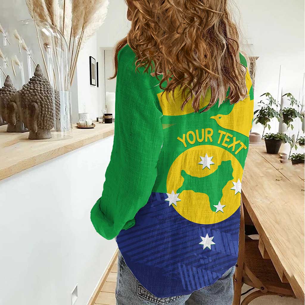 Personalised Australia Christmas Island Women Casual Shirt Wilayah Pulau Krismas Flag Color - Vibe Hoodie