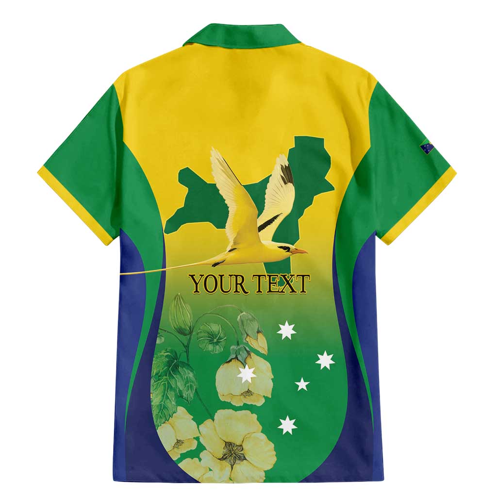 Personalised Australia Christmas Island Family Matching Mermaid Dress and Hawaiian Shirt Golden Bosun Abutilon listeri With Map - Vibe Hoodie