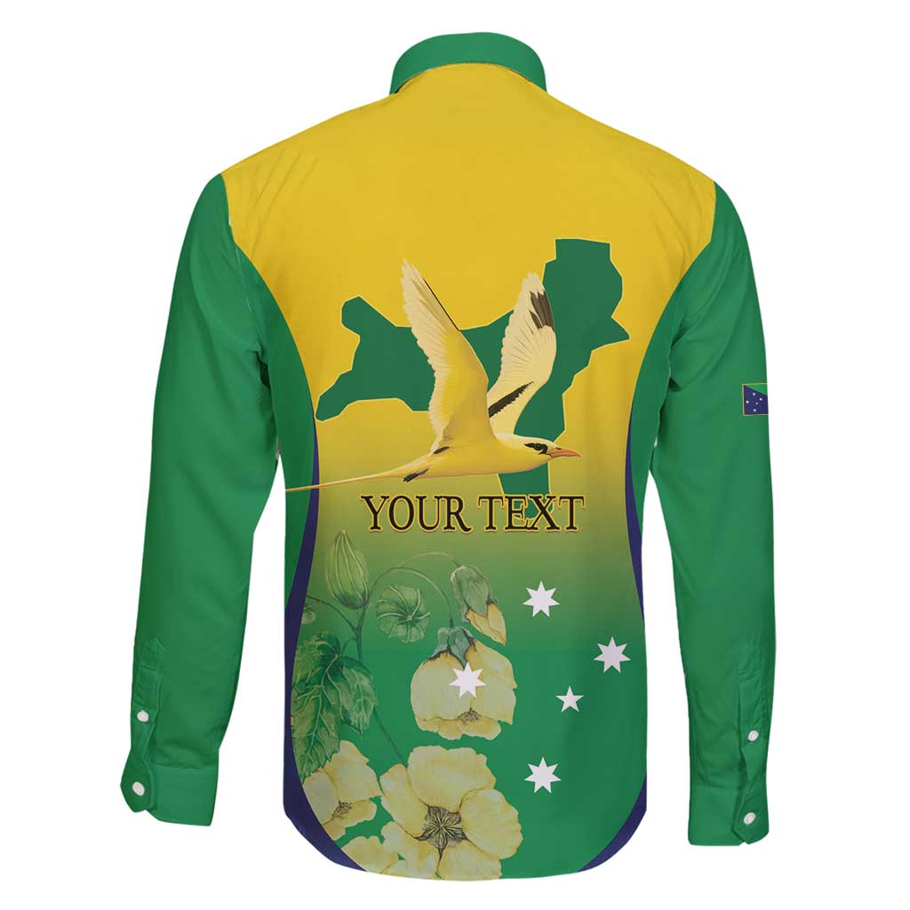 Personalised Australia Christmas Island Family Matching Mermaid Dress and Hawaiian Shirt Golden Bosun Abutilon listeri With Map - Vibe Hoodie