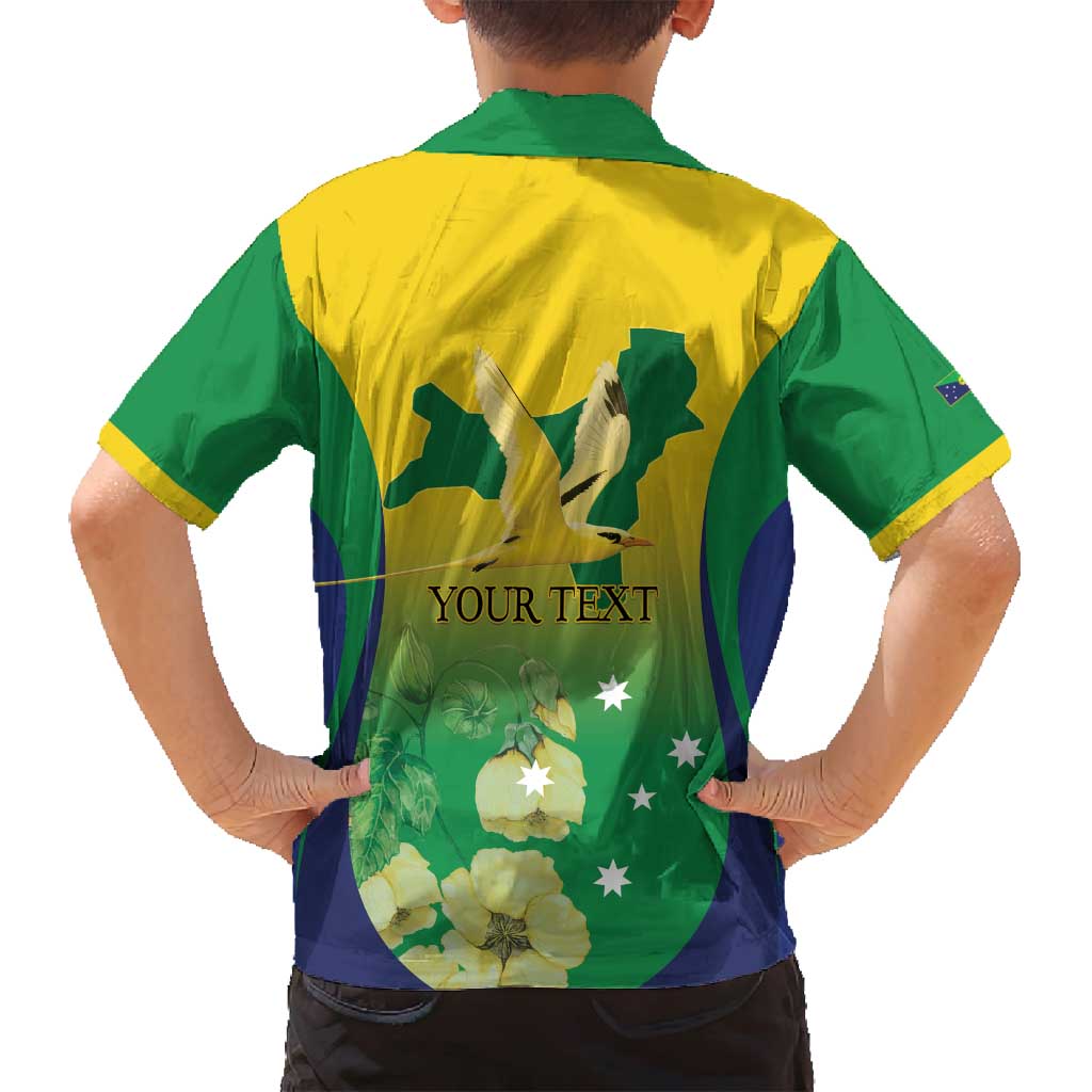 Personalised Australia Christmas Island Family Matching Tank Maxi Dress and Hawaiian Shirt Golden Bosun Abutilon listeri With Map - Vibe Hoodie