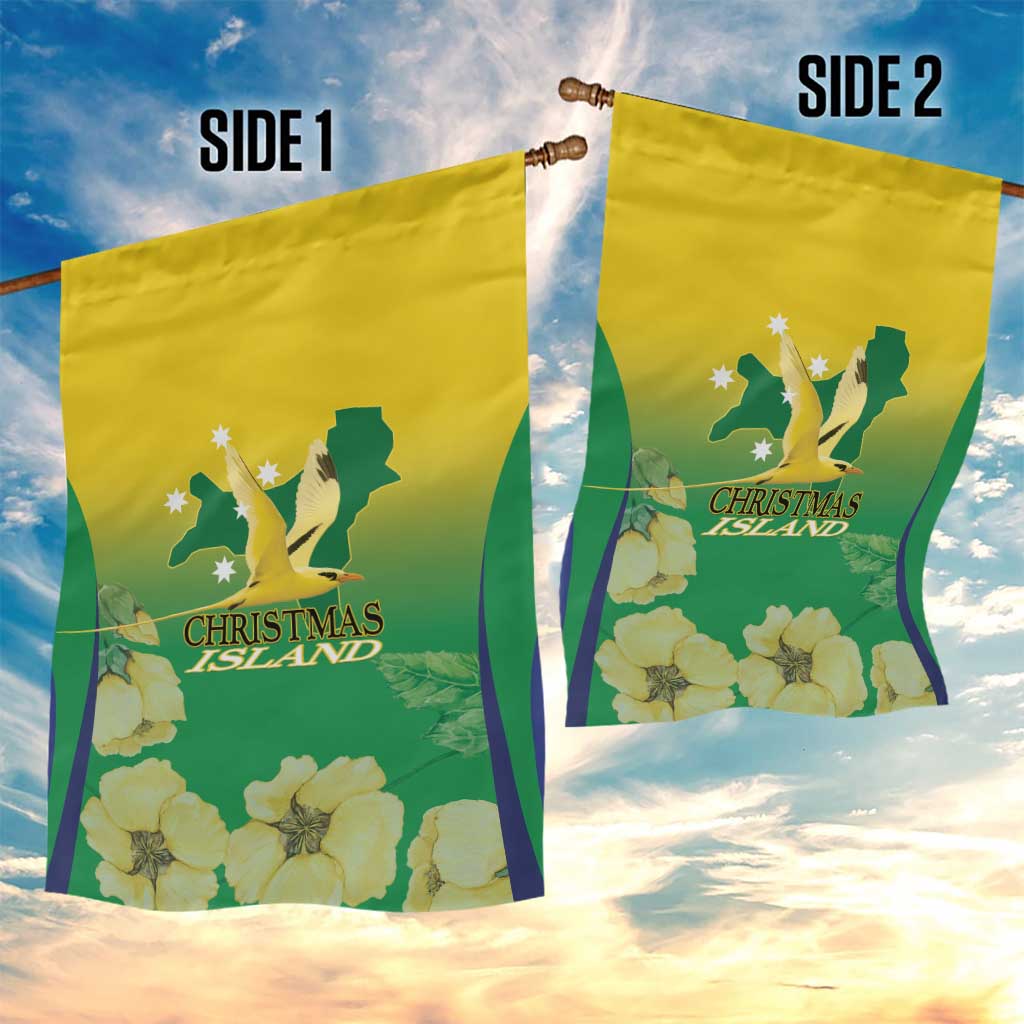Australia Christmas Island Garden Flag Golden Bosun Abutilon listeri With Map - Vibe Hoodie
