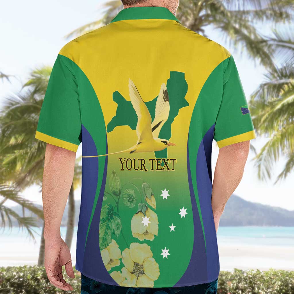 Personalised Australia Christmas Island Hawaiian Shirt Golden Bosun Abutilon listeri With Map - Vibe Hoodie