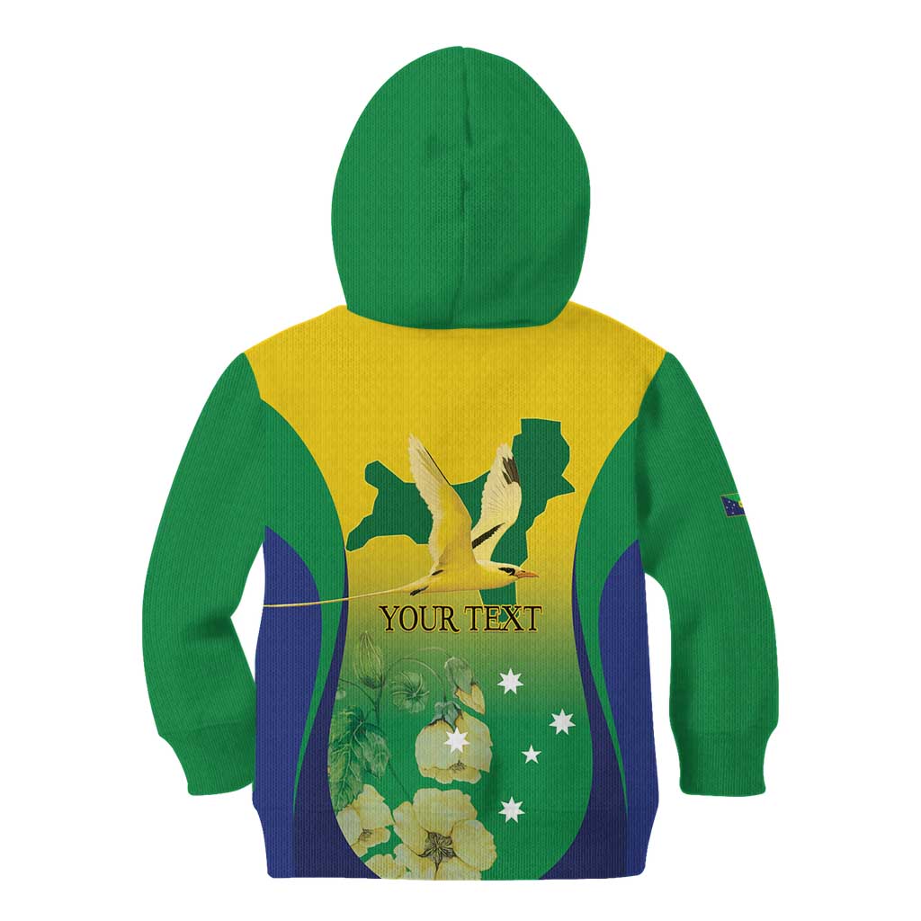 Personalised Australia Christmas Island Kid Hoodie Golden Bosun Abutilon listeri With Map - Vibe Hoodie