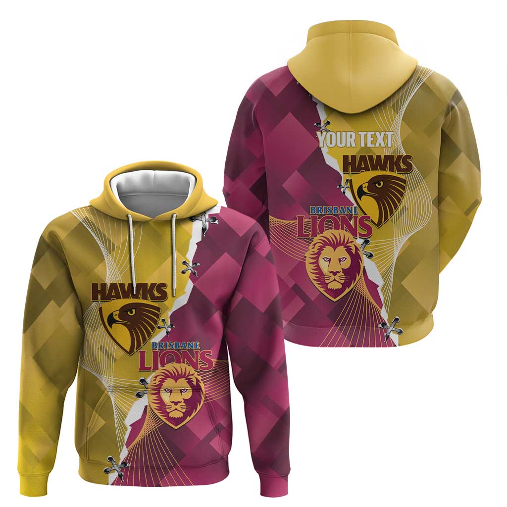 Personalised Hawks and Lions Inspired Hoodie Dynamic Style - Vibe Hoodie
