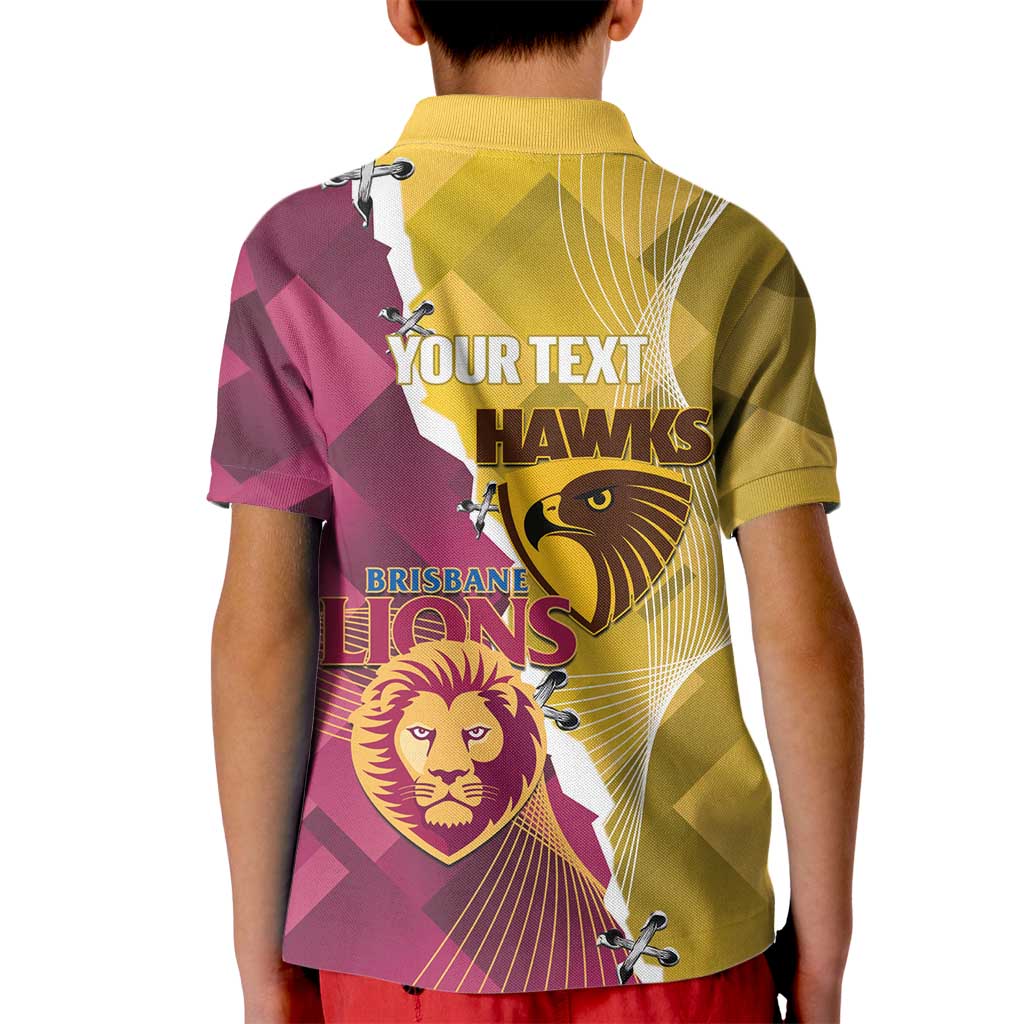 Personalised Hawks and Lions Inspired Kid Polo Shirt Dynamic Style - Vibe Hoodie
