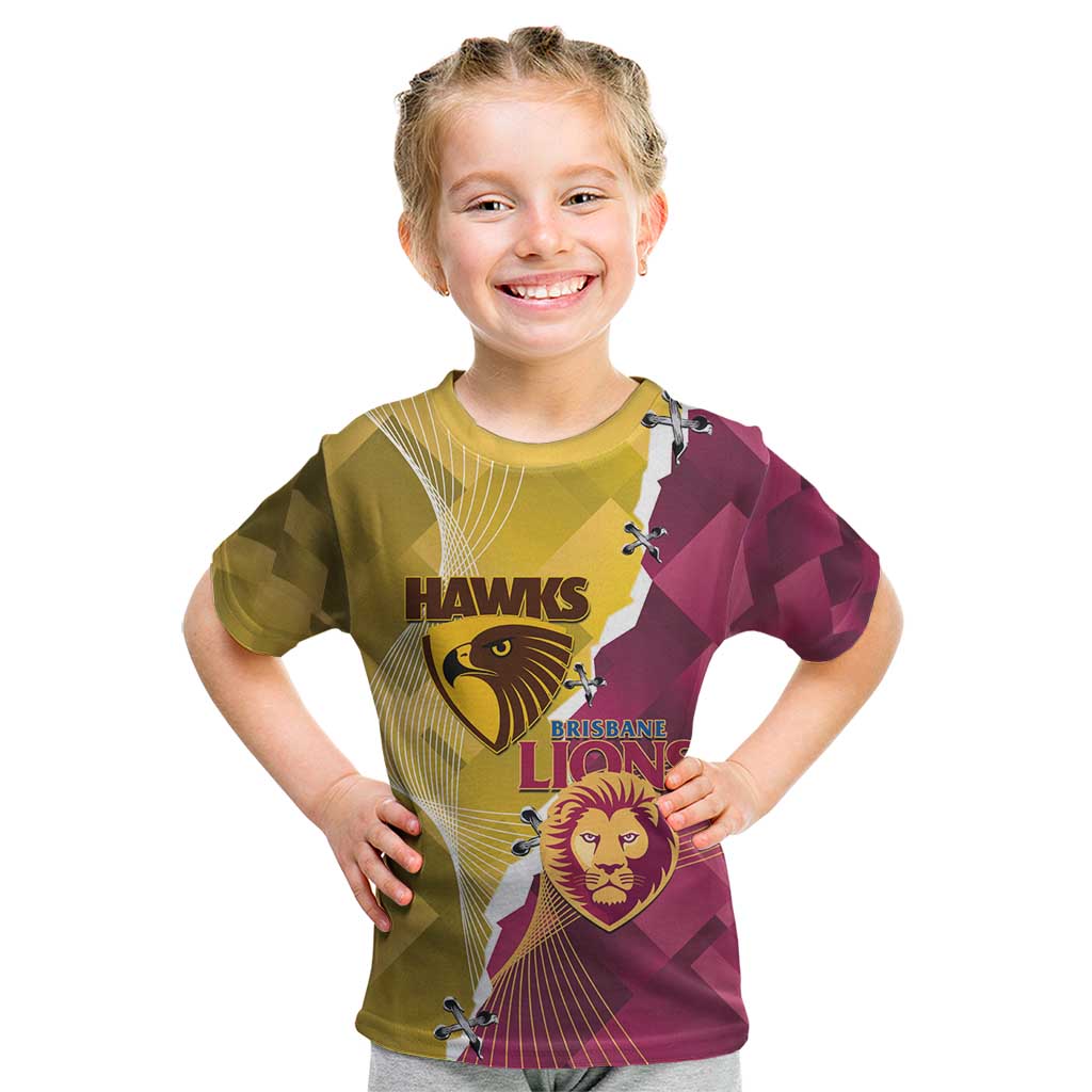Personalised Hawks and Lions Inspired Kid T Shirt Dynamic Style - Vibe Hoodie