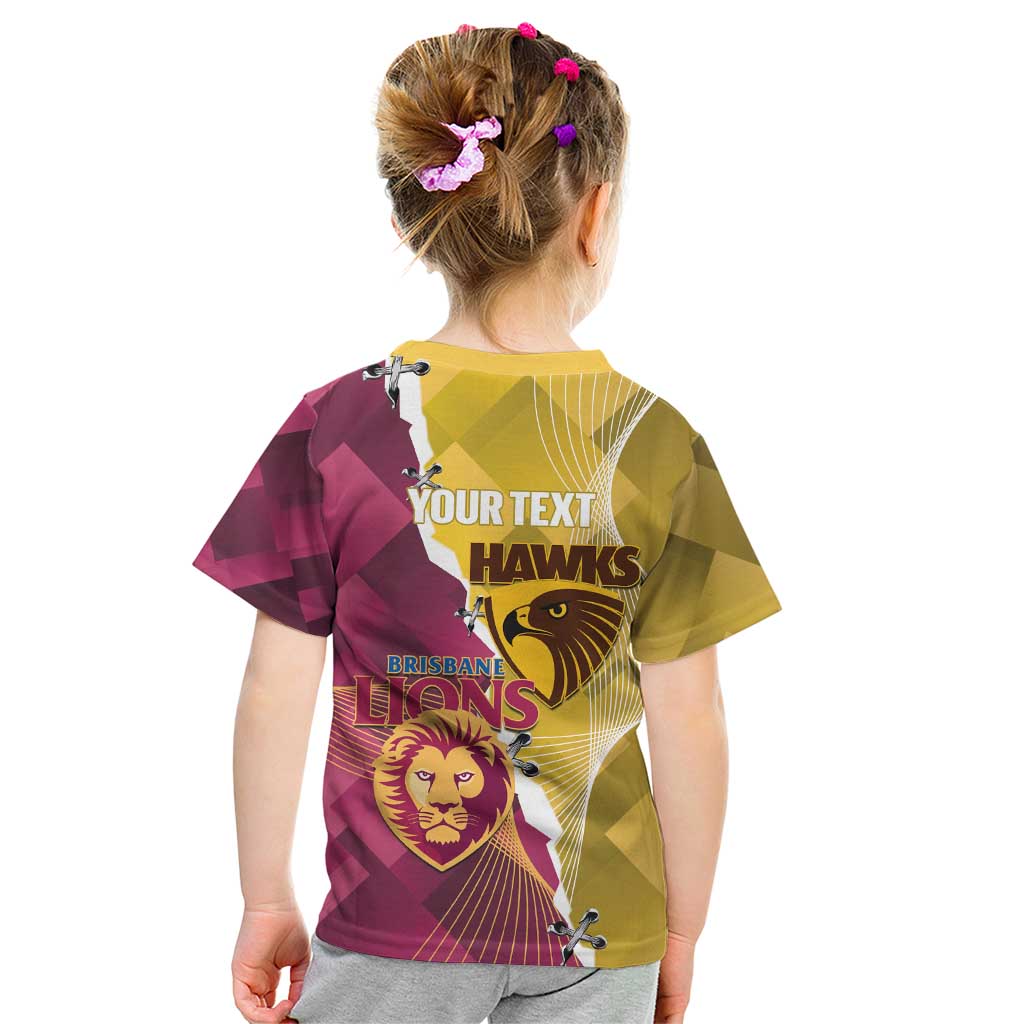 Personalised Hawks and Lions Inspired Kid T Shirt Dynamic Style - Vibe Hoodie
