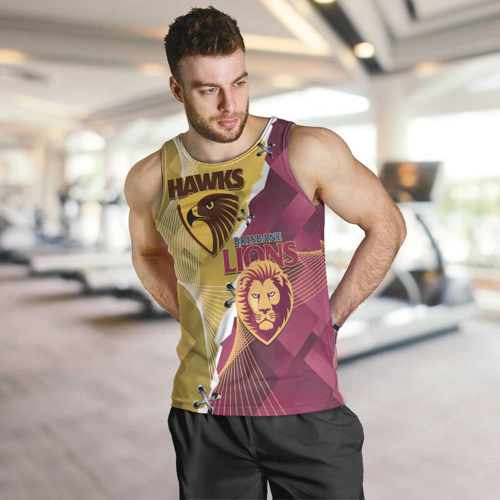 Personalised Hawks and Lions Inspired Men Tank Top Dynamic Style - Vibe Hoodie