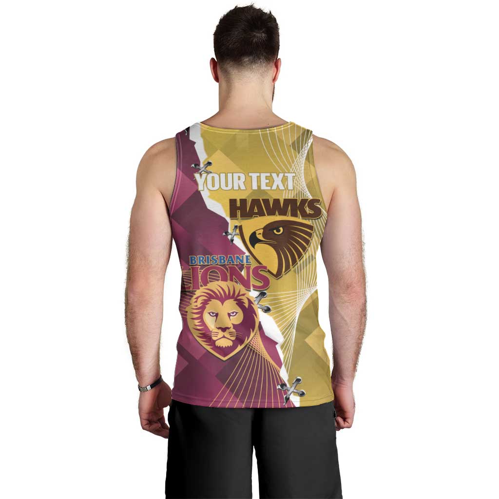 Personalised Hawks and Lions Inspired Men Tank Top Dynamic Style - Vibe Hoodie