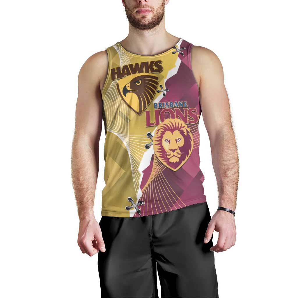 Personalised Hawks and Lions Inspired Men Tank Top Dynamic Style - Vibe Hoodie