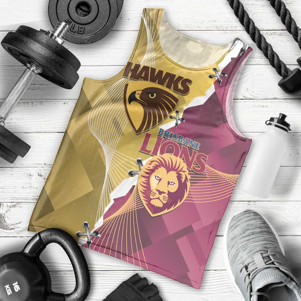 Personalised Hawks and Lions Inspired Men Tank Top Dynamic Style - Vibe Hoodie