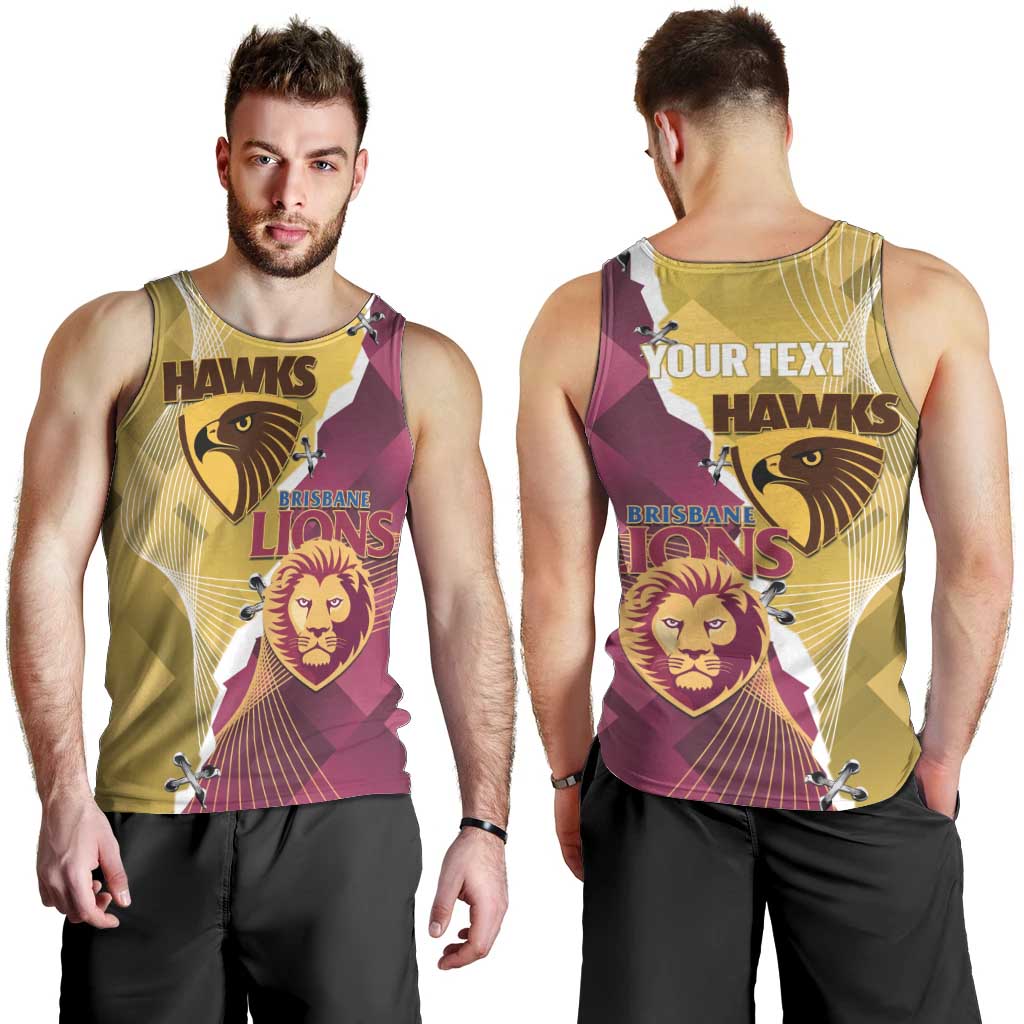 Personalised Hawks and Lions Inspired Men Tank Top Dynamic Style - Vibe Hoodie