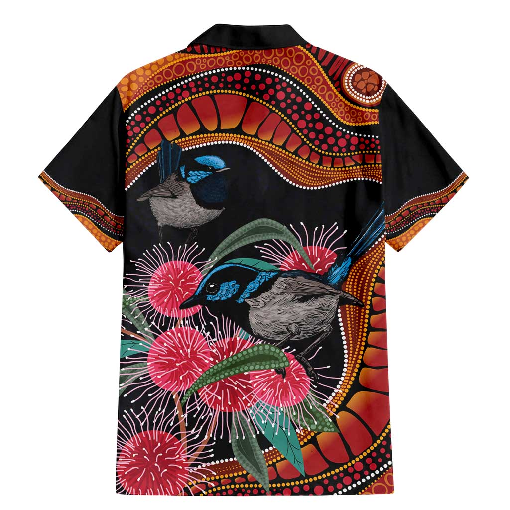 Hakea Flower And Fairy Wren Australia Family Matching Mermaid Dress and Hawaiian Shirt Aboriginal Art