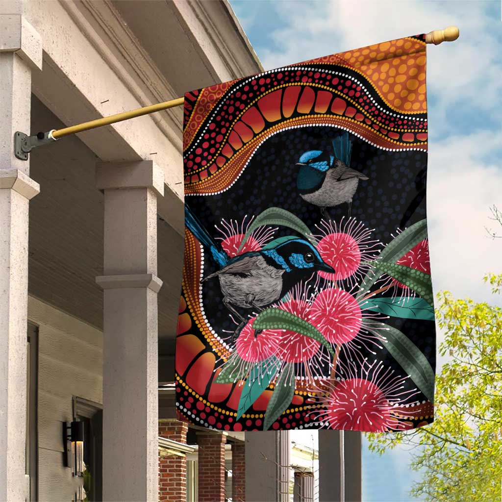 Hakea Flower And Fairy Wren Australia Garden Flag Aboriginal Art - Vibe Hoodie Shop