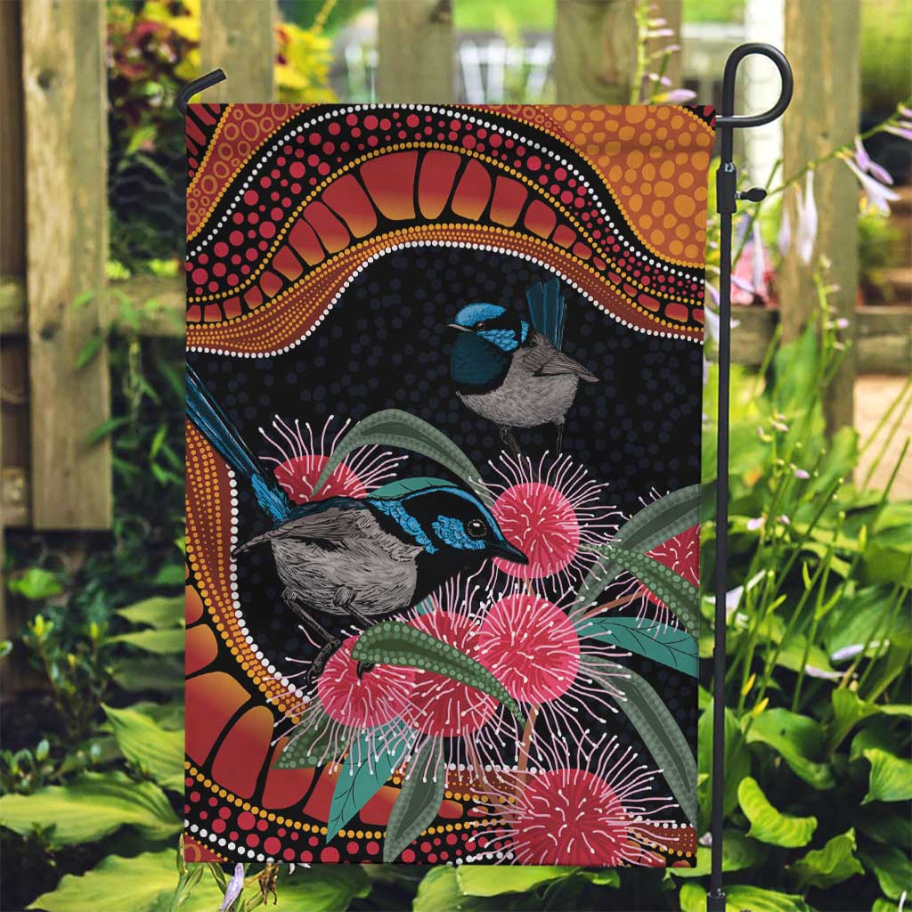 Hakea Flower And Fairy Wren Australia Garden Flag Aboriginal Art - Vibe Hoodie Shop