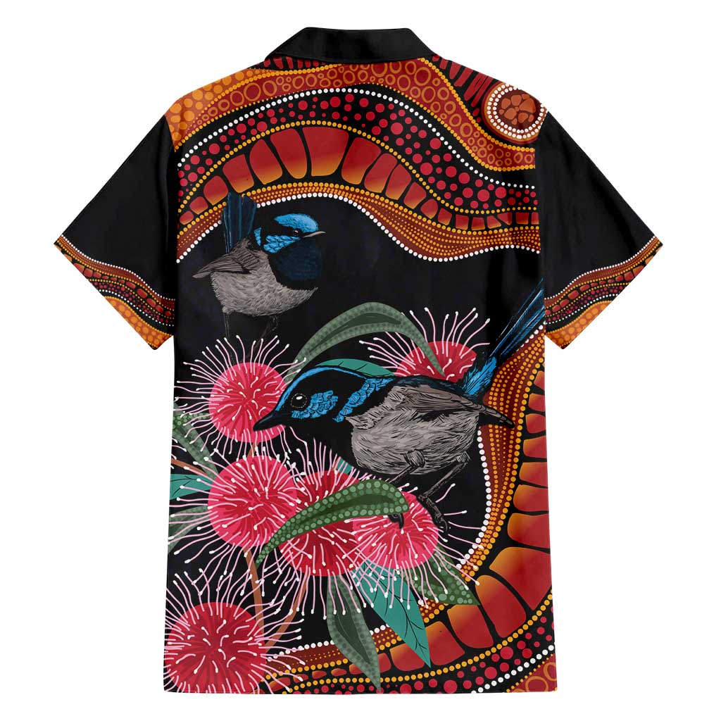 Hakea Flower And Fairy Wren Australia Hawaiian Shirt Aboriginal Art - Vibe Hoodie Shop