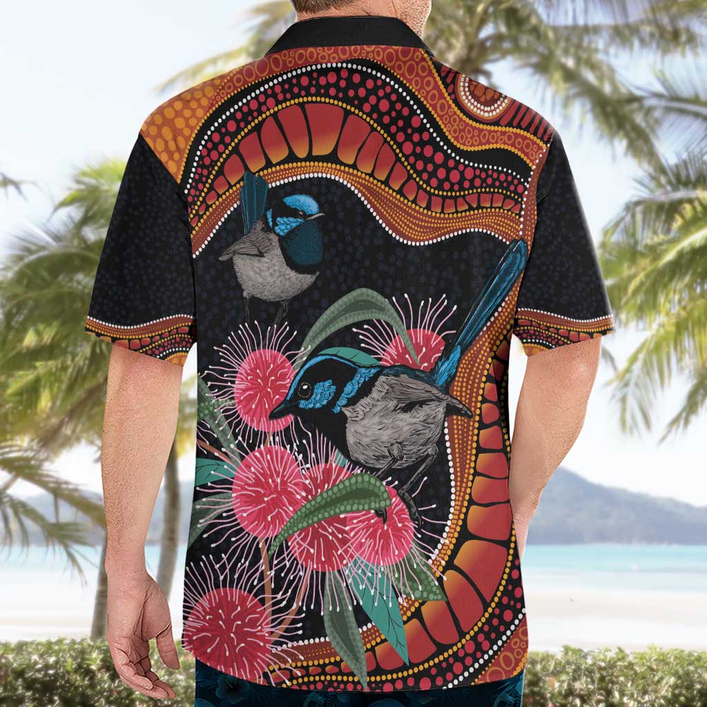 Hakea Flower And Fairy Wren Australia Hawaiian Shirt Aboriginal Art - Vibe Hoodie Shop