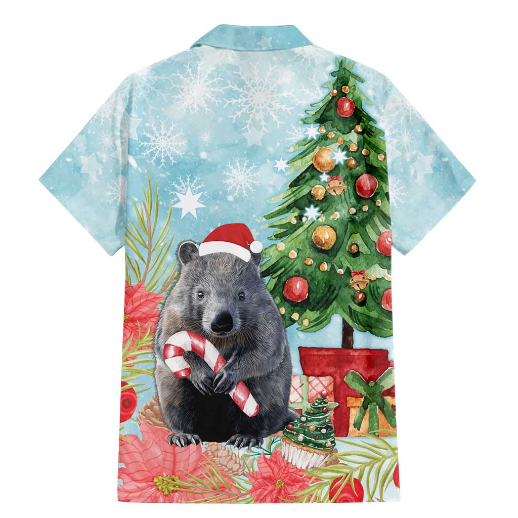 Australia Christmas Family Matching Mermaid Dress and Hawaiian Shirt Merry Wombat-mas Watercolor Style