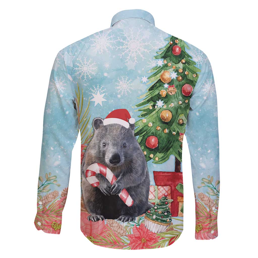 Australia Christmas Family Matching Mermaid Dress and Hawaiian Shirt Merry Wombat-mas Watercolor Style