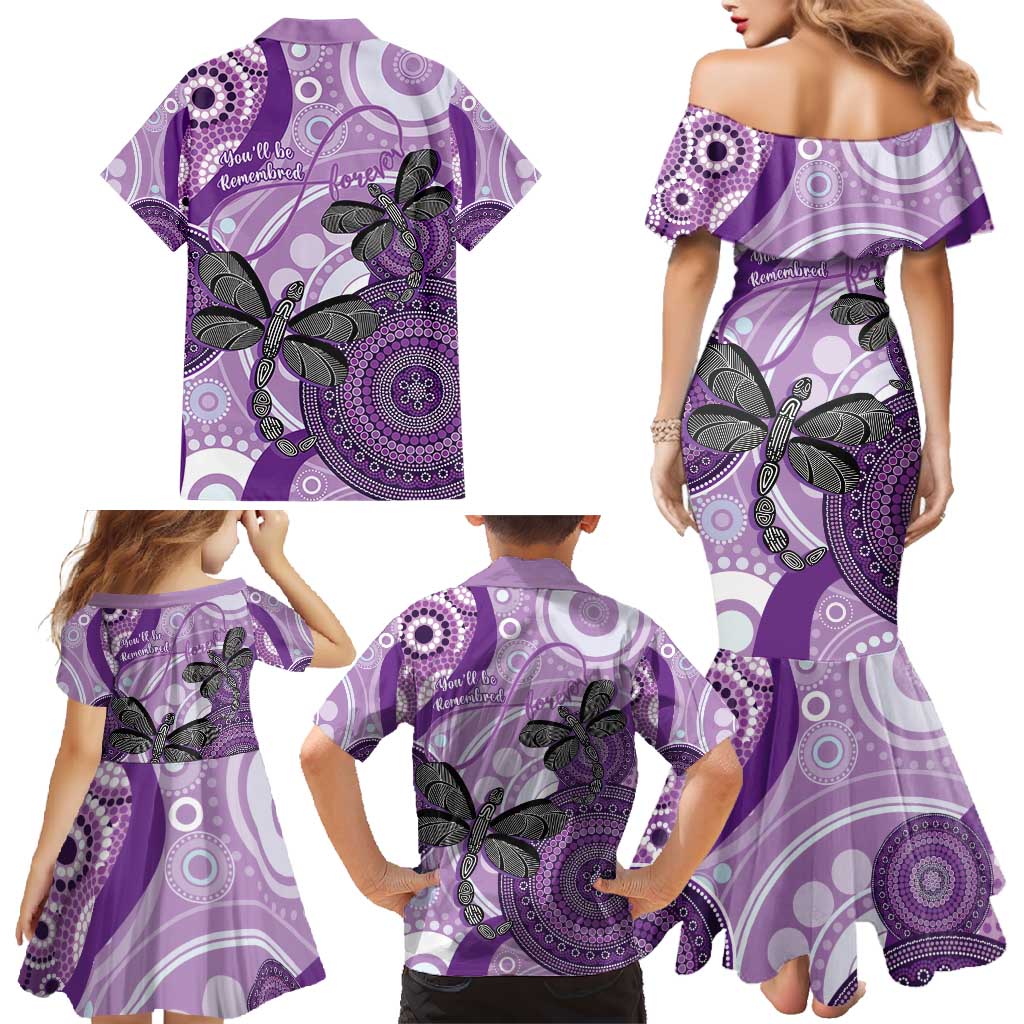 Memorial Australia Family Matching Mermaid Dress and Hawaiian Shirt You Will Be Remembered Aboriginal Art
