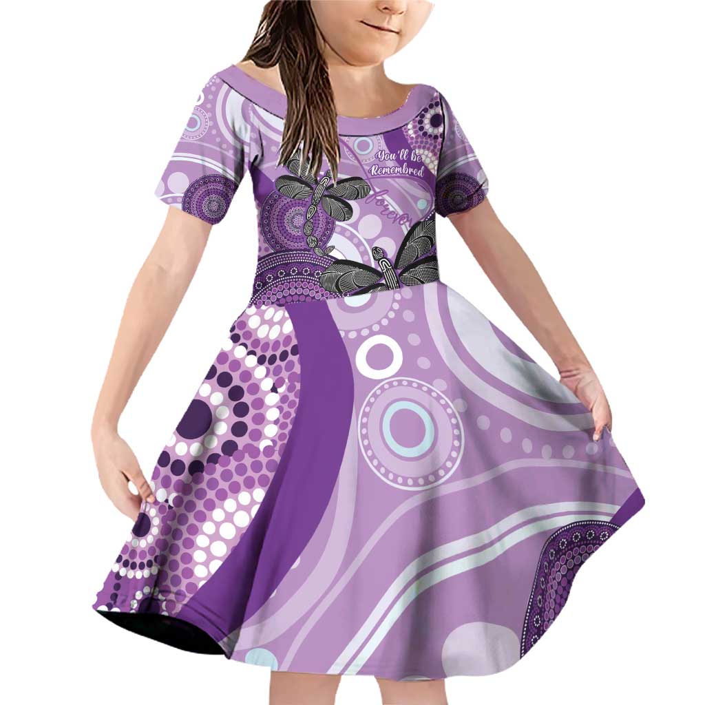 Memorial Australia Family Matching Off Shoulder Short Dress and Hawaiian Shirt You Will Be Remembered Aboriginal Art