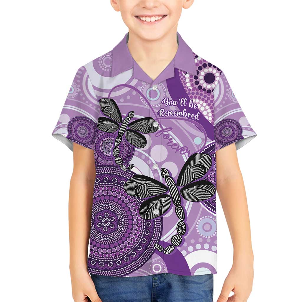 Memorial Australia Family Matching Off Shoulder Short Dress and Hawaiian Shirt You Will Be Remembered Aboriginal Art