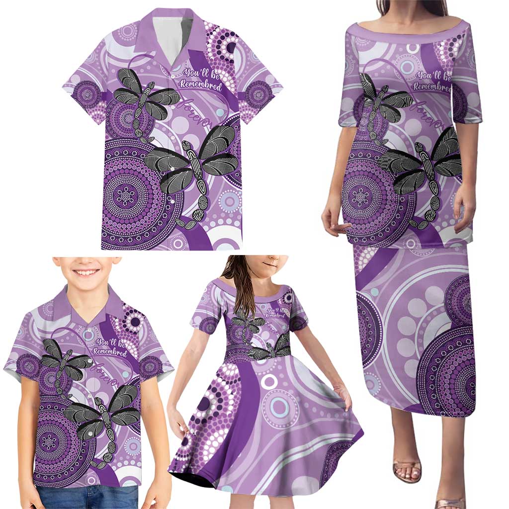 Memorial Australia Family Matching Puletasi and Hawaiian Shirt You Will Be Remembered Aboriginal Art