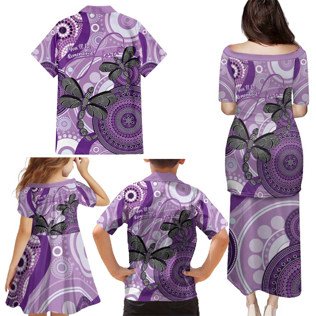 Memorial Australia Family Matching Puletasi and Hawaiian Shirt You Will Be Remembered Aboriginal Art