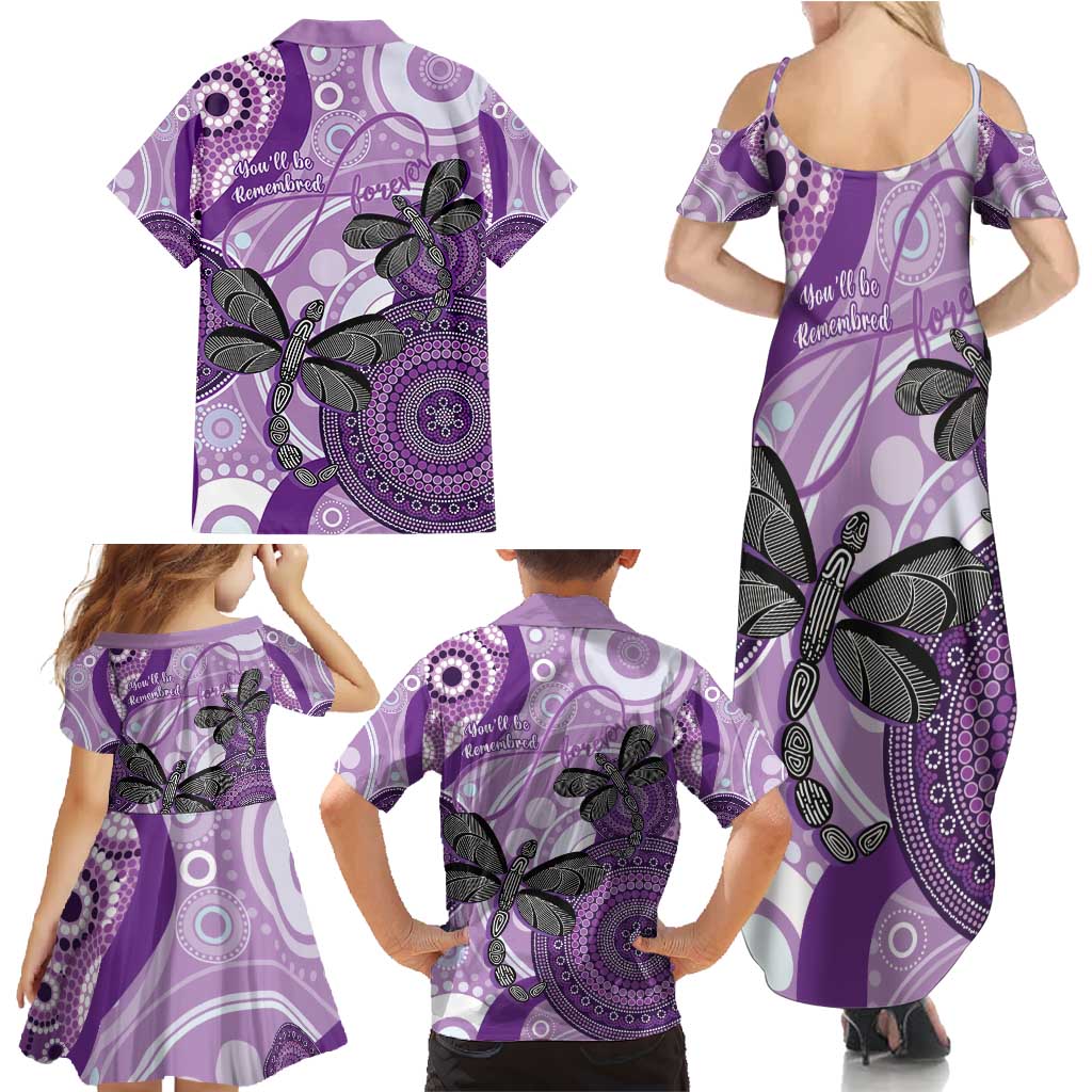 Memorial Australia Family Matching Summer Maxi Dress and Hawaiian Shirt You Will Be Remembered Aboriginal Art