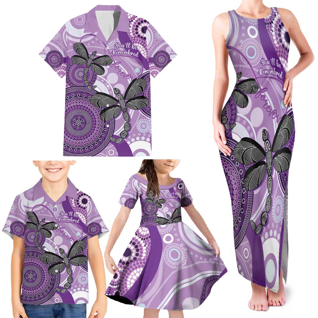 Memorial Australia Family Matching Tank Maxi Dress and Hawaiian Shirt You Will Be Remembered Aboriginal Art