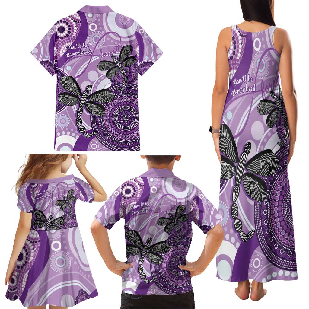 Memorial Australia Family Matching Tank Maxi Dress and Hawaiian Shirt You Will Be Remembered Aboriginal Art