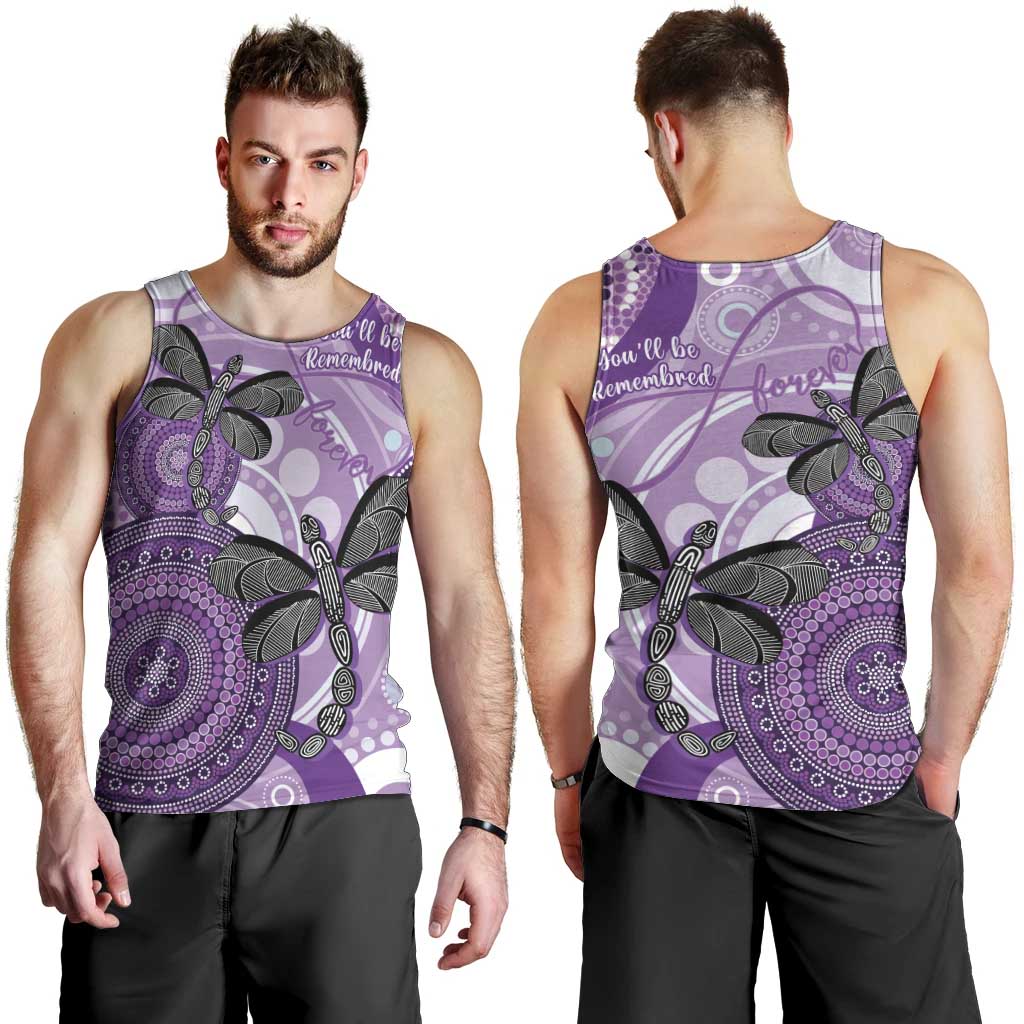 Memorial Australia Men Tank Top You Will Be Remembered Aboriginal Art - Vibe Hoodie Shop