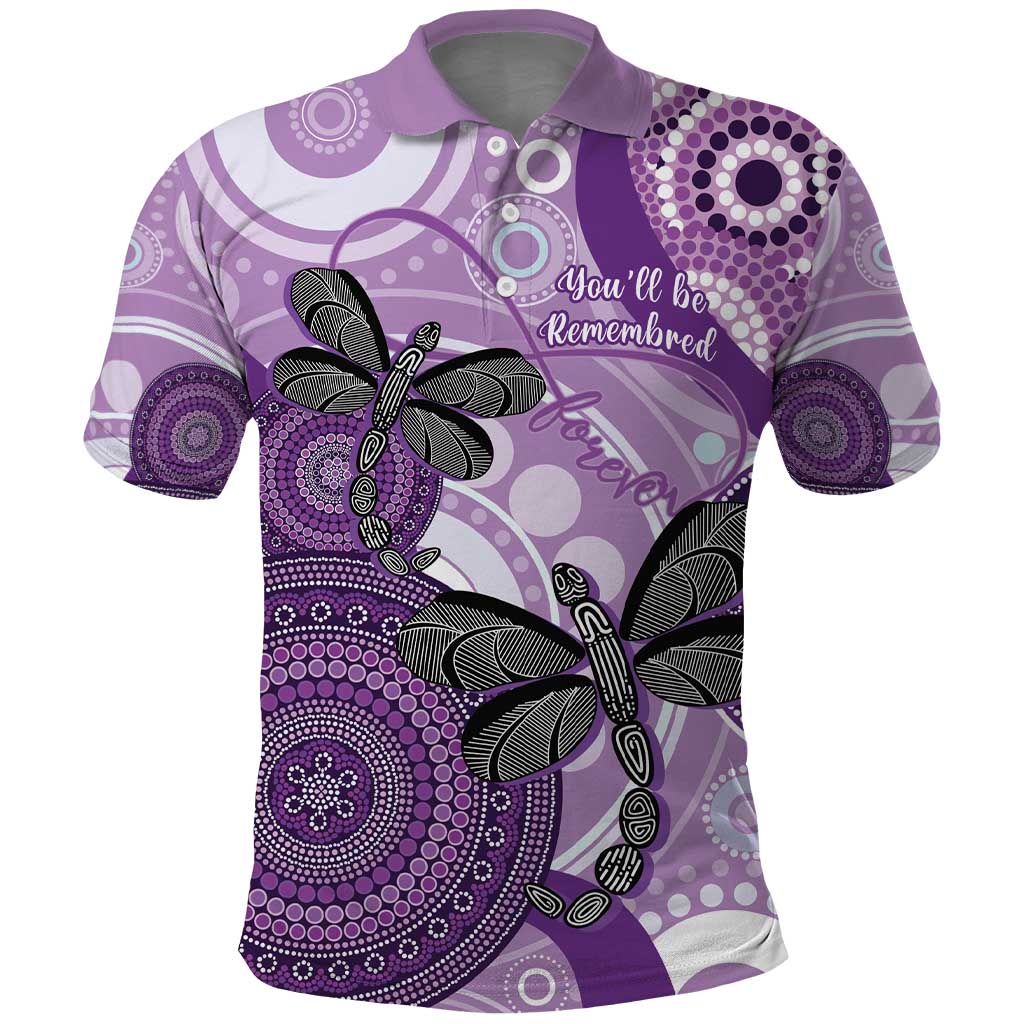 Memorial Australia Polo Shirt You Will Be Remembered Aboriginal Art - Vibe Hoodie Shop