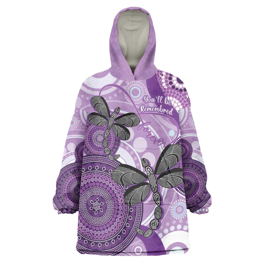 Memorial Australia Wearable Blanket Hoodie You Will Be Remembered Aboriginal Art - Vibe Hoodie Shop