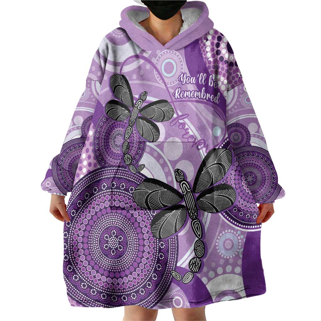 Memorial Australia Wearable Blanket Hoodie You Will Be Remembered Aboriginal Art - Vibe Hoodie Shop