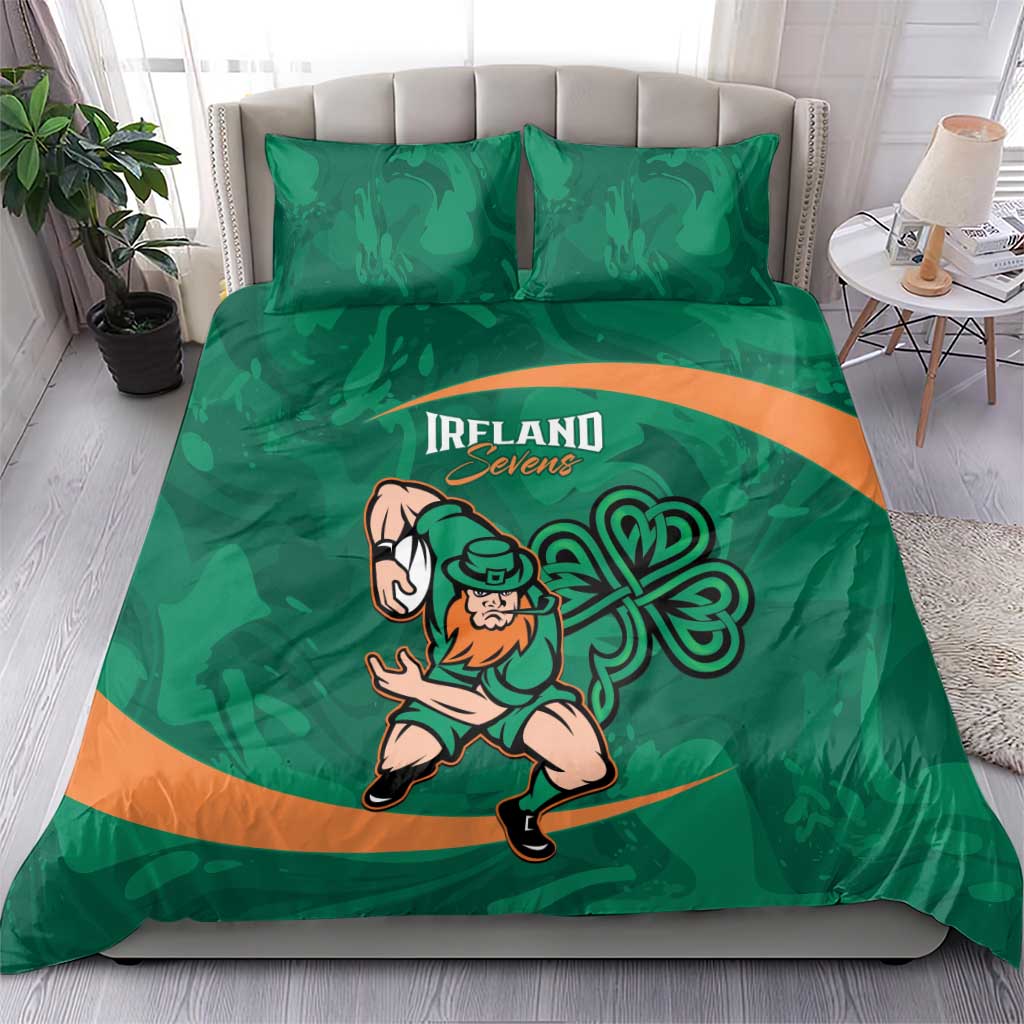 Ireland Rugby Sevens Bedding Set Go Champions Irish Shamrock - Vibe Hoodie Shop